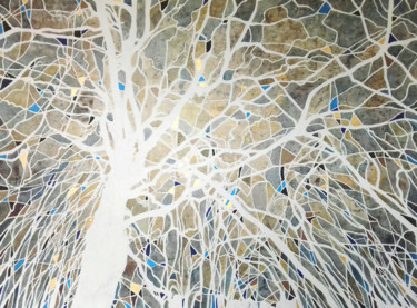 Painting titled "Arbre" by Sophie Cantou, Original Artwork, Acrylic