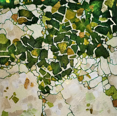 Картина под названием "Minéral" - Sophie Cantou, Подлинное произведение искусства, Акрил Установлен на Деревянная рама для н…