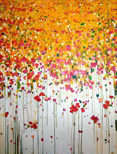 Картина под названием "Célébration" - Sophie Cantou, Подлинное произведение искусства, Акрил Установлен на Деревянная рама д…