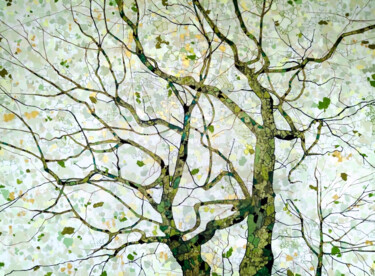 Картина под названием "Elévations" - Sophie Cantou, Подлинное произведение искусства, Акрил Установлен на Деревянная рама дл…