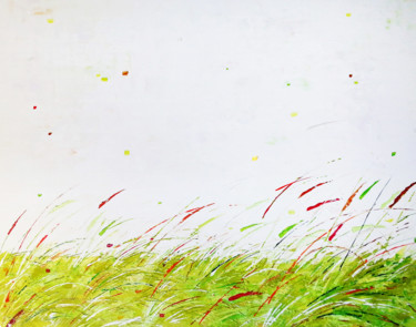 Картина под названием "Herbes" - Sophie Cantou, Подлинное произведение искусства, Акрил