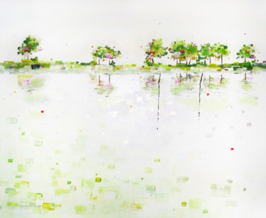 Peinture intitulée "Lagune" par Sophie Cantou, Œuvre d'art originale, Acrylique