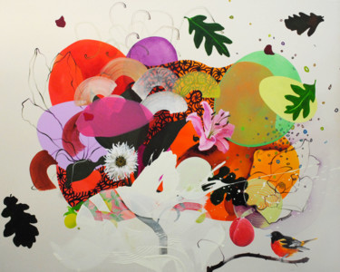 Peinture intitulée "Bouquet hivernal" par Sophie Carrier, Œuvre d'art originale, Acrylique