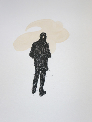 Drawing titled "Sans titre / Géogra…" by Sophie Chazal, Original Artwork, Marker