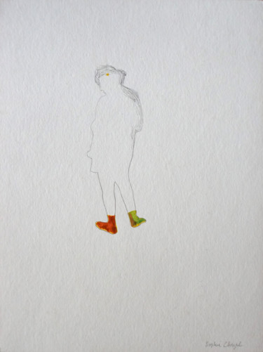 Tekening getiteld "Sans titre / RefD21…" door Sophie Chazal, Origineel Kunstwerk, Grafiet