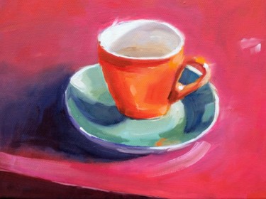 Peinture intitulée "couleur café" par Sophie Chaze-Claret, Œuvre d'art originale, Huile