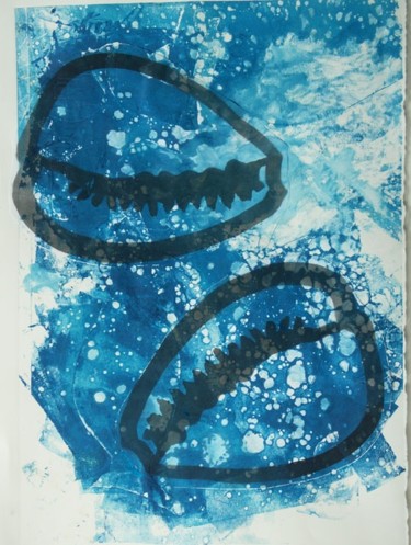 Schilderij getiteld "Feeling Blue" door Sophie Cordery, Origineel Kunstwerk