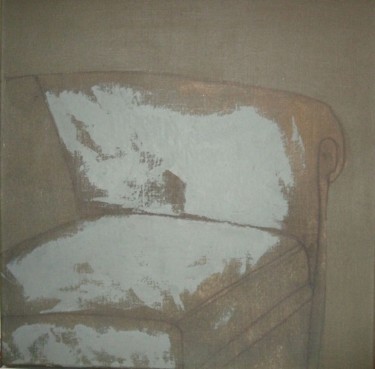 Malarstwo zatytułowany „Armchair At Night” autorstwa Sophie Cordery, Oryginalna praca