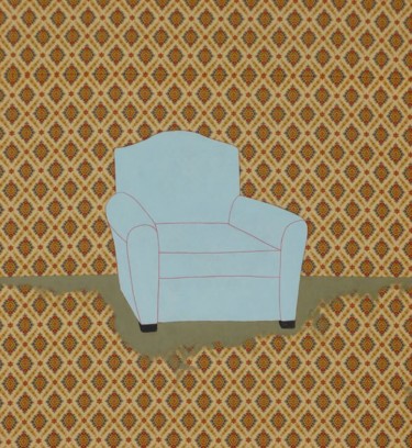 Painting titled "Blue Armchair" by Sophie Cordery, Original Artwork