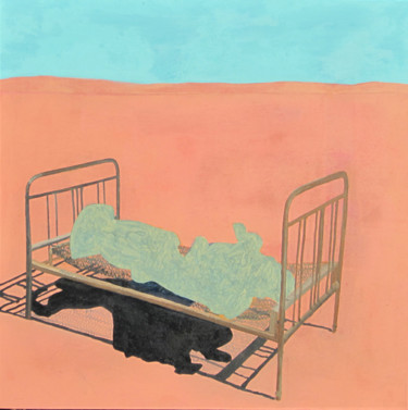 Painting titled "Pink Desert" by Sophie Cordery, Original Artwork