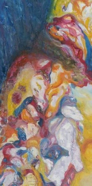 Painting titled "accélération  d'émo…" by Sophie Delavague, Original Artwork, Oil