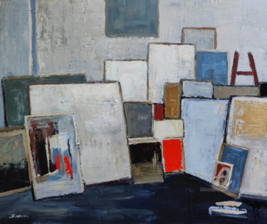 Peinture intitulée "ateliers XI" par Sophie Dumont, Œuvre d'art originale, Huile
