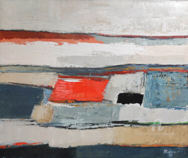 Painting titled "Abstract way" by Sophie Dumont, Original Artwork, Oil