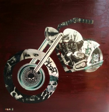 Peinture intitulée "Harley Davidson" par Sophie Goureau, Œuvre d'art originale, Autre