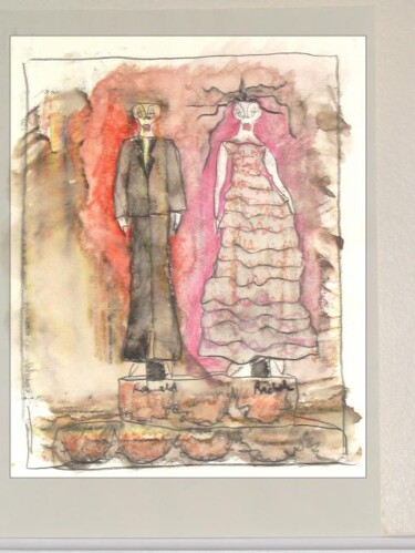 Dessin intitulée "romuald et rachel" par Sophie Hoang Trong, Œuvre d'art originale