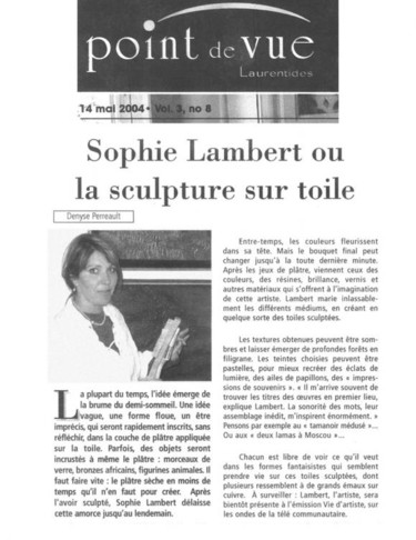 Peinture intitulée "POINT DE VUE" par Sophie Lambert, Œuvre d'art originale