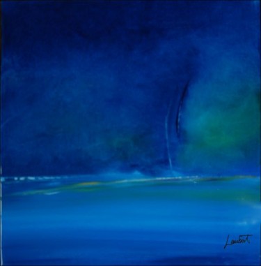 Painting titled "BLUE RAY" by Sophie Lambert, Original Artwork