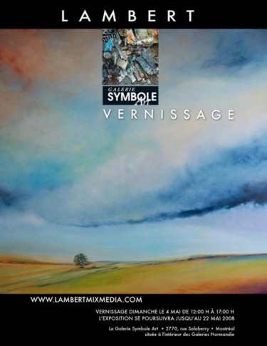 Painting titled "AFFICHE VERNISSAGE" by Sophie Lambert, Original Artwork