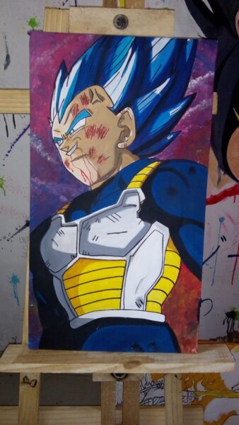 Painting titled "Dragon ball Súper V…" by Sabrina Cos, Original Artwork, Acrylic