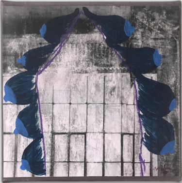 Картина под названием "Les madones bleues" - Sophie Lormeau, Подлинное произведение искусства, Акрил Установлен на Деревянна…