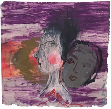 Pittura intitolato "Dans tes bras" da Sophie Lormeau, Opera d'arte originale, Acrilico