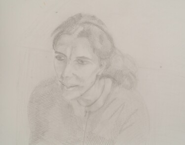 Drawing titled "Jeune femme" by Sophie Maillard (Sophie Mai), Original Artwork, Pencil