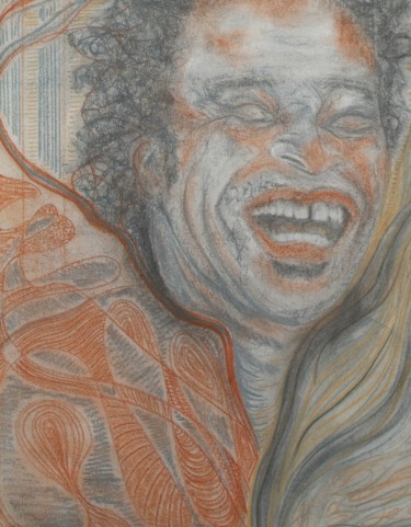 Drawing titled "Eclat de rire" by Sophie Maillard (Sophie Mai), Original Artwork, Pastel