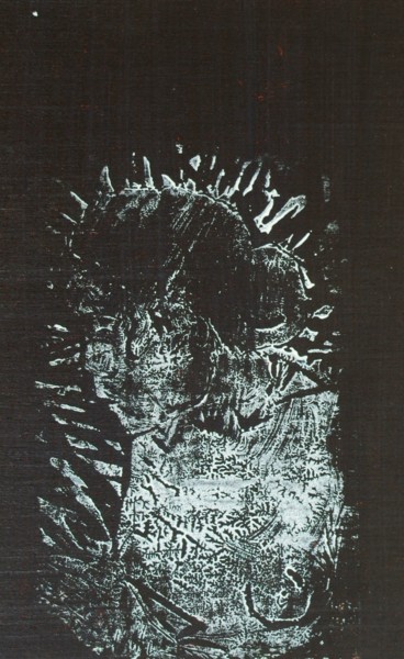 Printmaking titled "Silhouette blanche" by Sophie Maillard (Sophie Mai), Original Artwork, Xylography