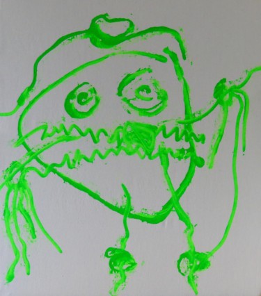 Peinture intitulée "Art-chaïsme vert" par Sophie Maillard (Sophie Mai), Œuvre d'art originale, Acrylique
