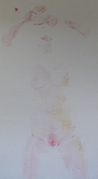 Pintura titulada "Trace de corps à la…" por Sophie Maillard (Sophie Mai), Obra de arte original, Pigmentos
