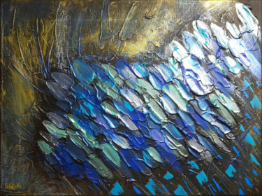 Peinture intitulée "Les Poissons - Fish…" par Sophie Queuniez, Œuvre d'art originale, Acrylique