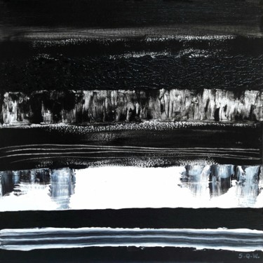 Painting titled "Black and White..." by Sophie Queuniez, Original Artwork, Acrylic