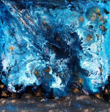 Ζωγραφική με τίτλο "94-douceur glaciers" από Sophine, Αυθεντικά έργα τέχνης, Ακρυλικό