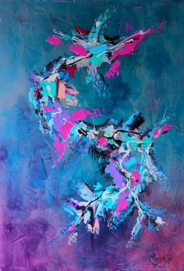 Peinture intitulée "182-Fusion" par Sophine, Œuvre d'art originale, Acrylique