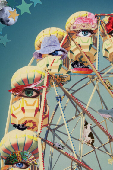 Collages titulada "Fun Fair" por Sophy Van Pelt, Obra de arte original, Impresión digital