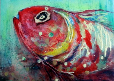 Картина под названием "fish" - Soraya Quintana Quiñones, Подлинное произведение искусства, Цифровая печать
