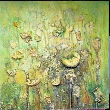 Картина под названием "GREENS" - Soraya Quintana Quiñones, Подлинное произведение искусства, Акрил Установлен на Деревянная…