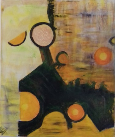 Painting titled "Plénitude" by Thérèse Soriano, Original Artwork, Acrylic Mounted on Wood Stretcher frame