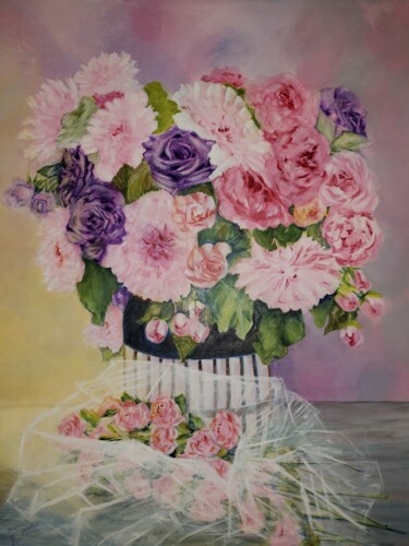 Peinture intitulée "Somptueux bouquet" par Thérèse Soriano, Œuvre d'art originale, Acrylique Monté sur Châssis en bois