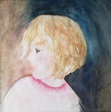 Картина под названием "Portrait de Marink" - Thérèse Soriano, Подлинное произведение искусства, Акварель