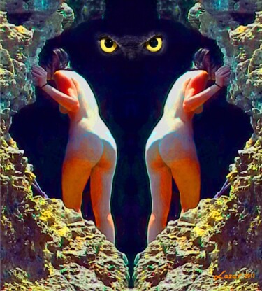 Arts numériques intitulée "danger-in-the-cave" par Sorin Niculae Lazar, Œuvre d'art originale, Photo montage