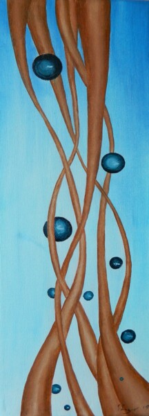 Картина под названием "liane" - Sorin Niculae Lazar, Подлинное произведение искусства, Масло Установлен на Деревянная рама д…