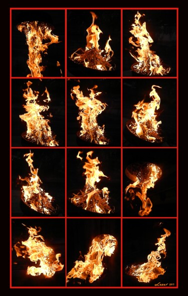 Photographie intitulée "Collage-fire" par Sorin Niculae Lazar, Œuvre d'art originale