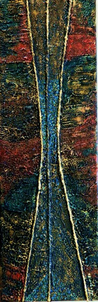 제목이 "Black and gold 4"인 미술작품 Sorin Niculae Lazar로, 원작, 기름 나무 들것 프레임에 장착됨
