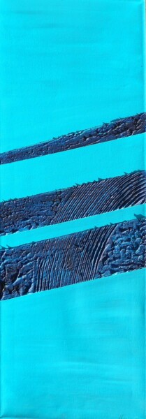 Malarstwo zatytułowany „Simply Blue” autorstwa Sorin Niculae Lazar, Oryginalna praca, Olej Zamontowany na Drewniana rama nos…