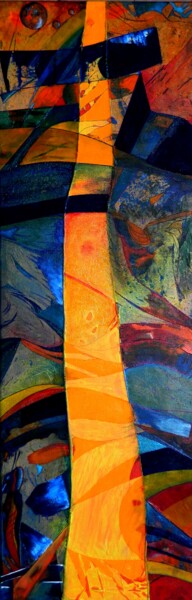Pittura intitolato "O - range 12 Boreal…" da Sorin Niculae Lazar, Opera d'arte originale, Acrilico Montato su Telaio per bar…