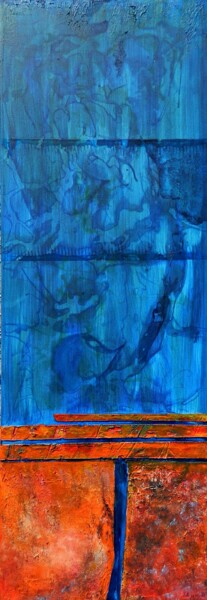 Schilderij getiteld "Earth and water" door Sorin Niculae Lazar, Origineel Kunstwerk, Acryl Gemonteerd op Frame voor houten b…