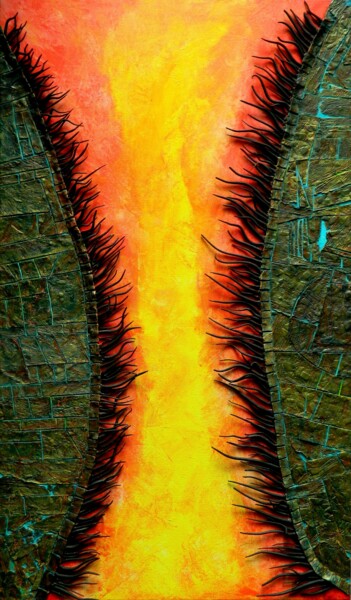 Malerei mit dem Titel "Iron maiden" von Sorin Niculae Lazar, Original-Kunstwerk, Acryl Auf Keilrahmen aus Holz montiert