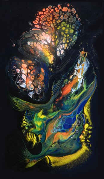 제목이 "Terra incognita 4"인 미술작품 Sorin Niculae Lazar로, 원작, 아크릴 나무 들것 프레임에 장착됨