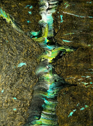 제목이 "Geological story 12…"인 미술작품 Sorin Niculae Lazar로, 원작, 아크릴 나무 들것 프레임에 장착됨
